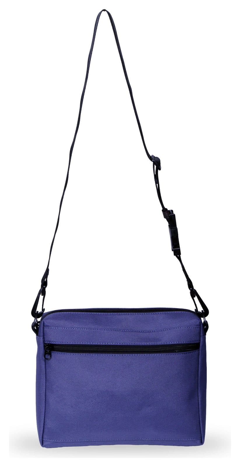 Indigo canvas flap messenger bag