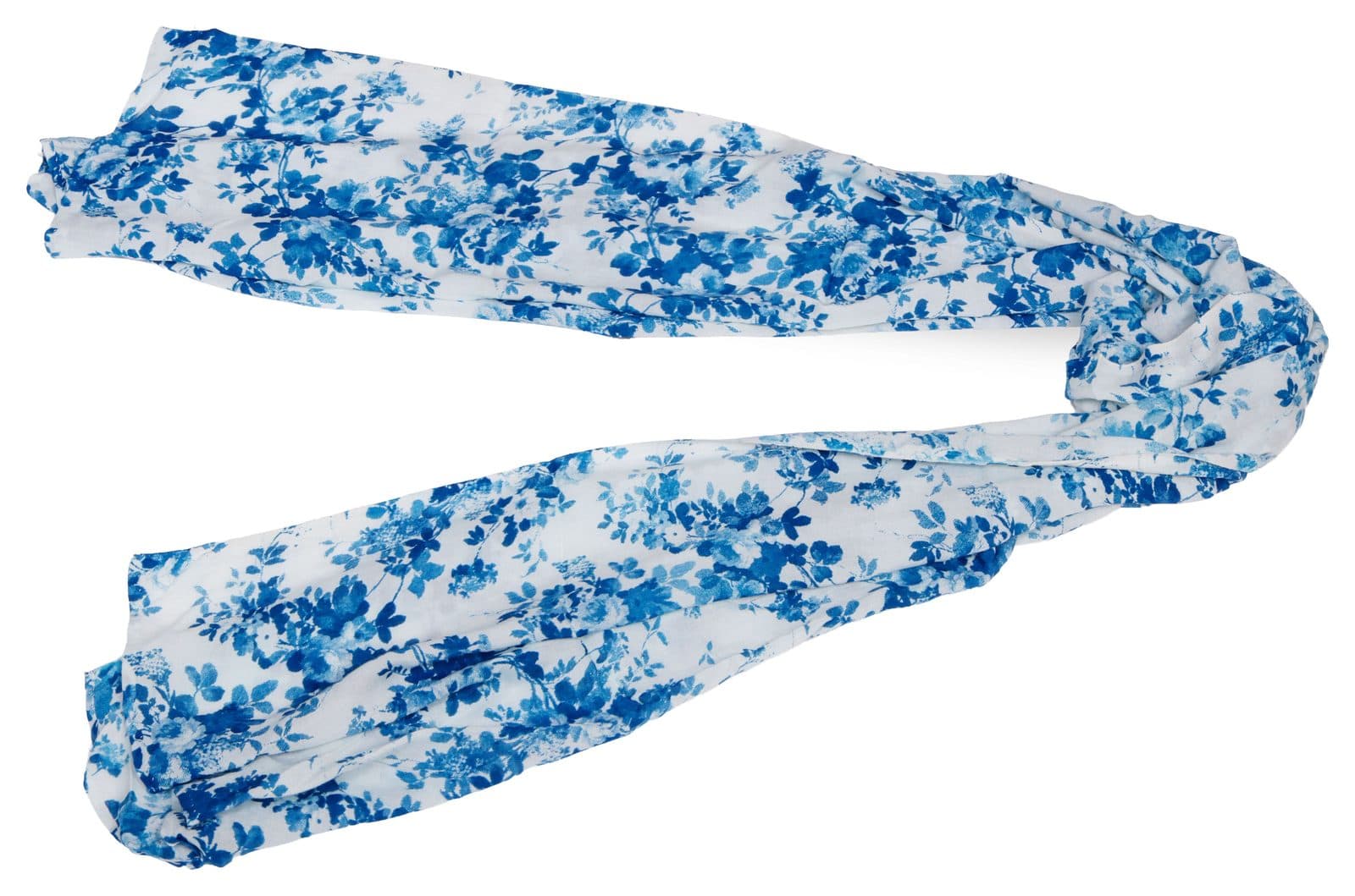 Screen-printed scarf in a scattered floral motif